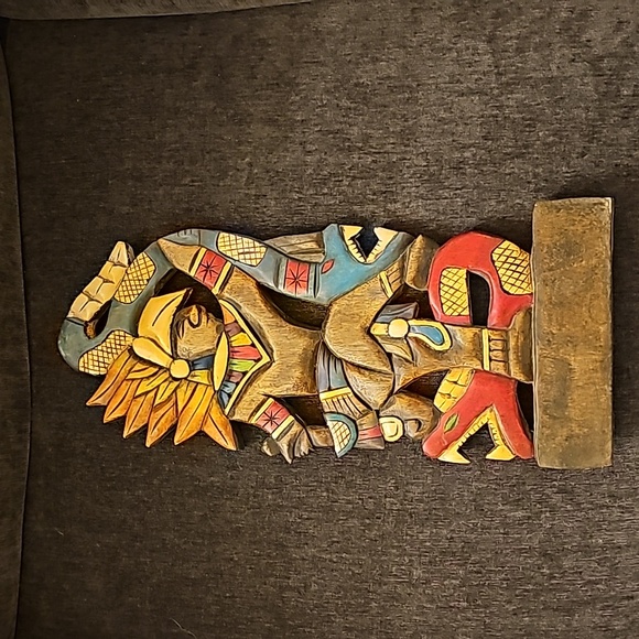 Aztec/Mayan Other - Aztec/Mayan Hand Carved/Painted Wooden Art